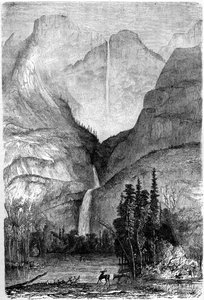Yosemite Watervallen, Californië, 19e eeuw