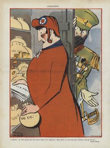 Satire op de Frans-Russische alliantie. Illustratie voor Le Rire