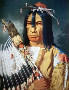 Inheemse Amerikaanse Chief van het Cree-volk van Canada door Paul Kane