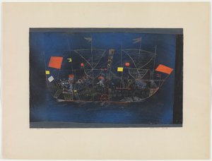 Avonturenschip, 1927 door Paul Klee