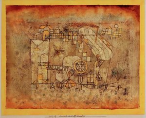 Aankomst van de luchtschip door Paul Klee