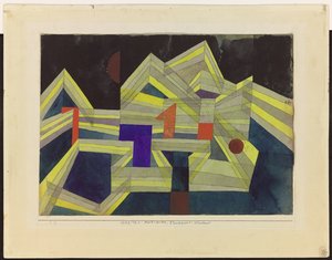 Architectuur, transparant-structureel door Paul Klee
