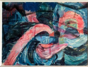 Aankomst aan de oevers van een stroom en het bouwen van een brug door Paul Klee