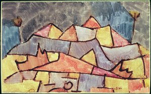 Strenge bergvorm door Paul Klee