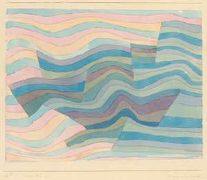 Beweging aan de steile kust door Paul Klee