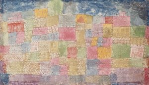 Kleurrijk landschap door Paul Klee