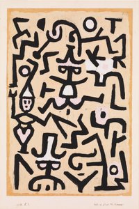 Handbill van Komieken door Paul Klee