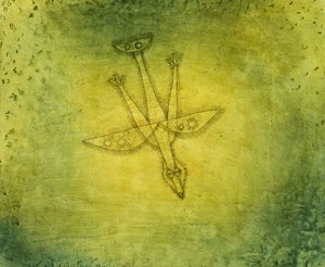 Neerduikende vogel door Paul Klee