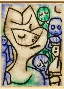 Uitdrukking van een gezicht door Paul Klee