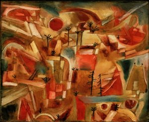 Rotslandschap (met Palmen en Dennen) door Paul Klee