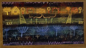 Tuin op het Niveau door Paul Klee