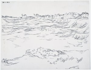 München Baai, de Militaire Loopgraven, tegen een Achtergrond van de Eerste Huizen in Milbertshofen door Paul Klee