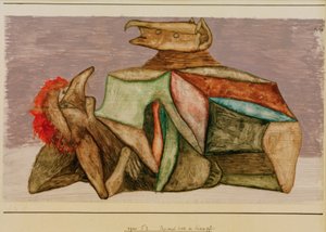 Pop en Lok in gevecht door Paul Klee