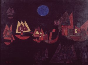 Schepen in het donker door Paul Klee
