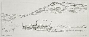 Stoomboot op de Thunersee door Paul Klee