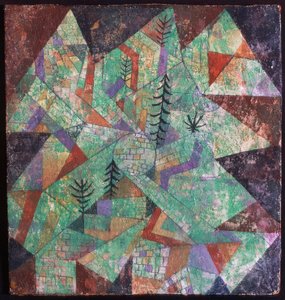 Wald Bau door Paul Klee