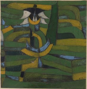 Witte bloem in de tuin door Paul Klee