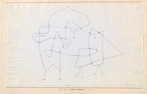 Zur Gruppe geschlungen Enlacés en un groupe, 1930 door Paul Klee