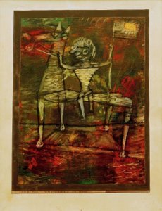 Dwergheld te paard door Paul Klee
