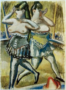 Twee circusdanseressen door Paul Kleinschmidt