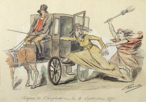 Vertrek van Keizerin Eugenie, 4 september door Paul Klenck