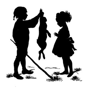 Silhouet door Paul Konewka (litho)