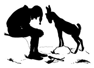 Silhouet door Paul Konewka (litho)