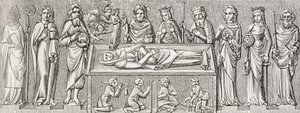 Na het bas-reliëf op het graf van Elisabeth van Hongarije door Paul Lacroix