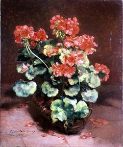 Bloemen in een Mand door Paul Lecuit Monroy