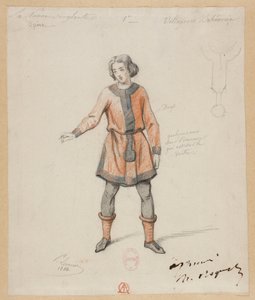 Gounod - De bloedige non - Vier kostuummodellen van Paul Lormier - 1. Boheemse dorpeling door Paul Lormier