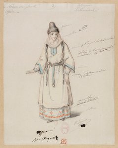 Gounod - De bloedige non - Vier kostuummodellen van Paul Lormier - 2. Boheemse dorpeling door Paul Lormier