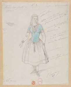 Gounod - De bloedige non - Vier kostuummodellen van Paul Lormier - 3. Boheemse boerin