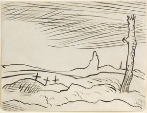 Slagveld door Paul Nash