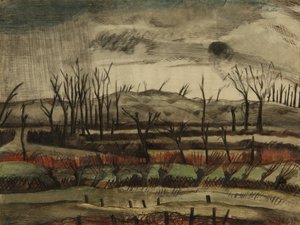 Desolaat landschap, Ypres Salient door Paul Nash
