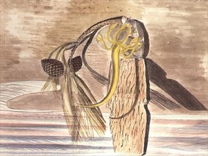 Objecten op het Zand door Paul Nash