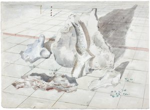 Studie voor Landschap van gebleekte objecten door Paul Nash