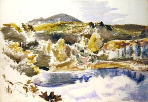 Het Blauwe Zwembad door Paul Nash