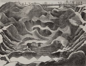 De mijnkrater, Hill 60, Ieper Salient
