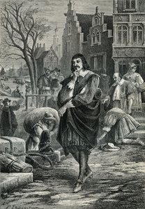 René Descartes in Amsterdam door Paul Phillipoteaux