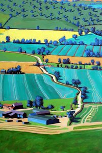 Landweg Zomer III door Paul Powis