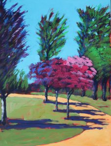 Vier seizoenen, 2021 (acryl op board) door Paul Powis