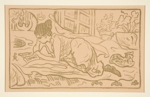 Liggend meisje door Paul Elie Ranson