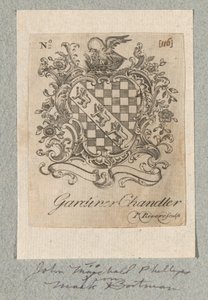 Boekplaat van Gardiner Chandler door Paul Revere