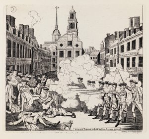 Het bloedbad door Paul Revere