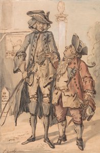 Karikatuur van George Bubb Dodington en Sir Thomas Robinson