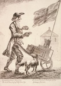 Puddingverkoper, Cries of London, 1760 door Paul Sandby