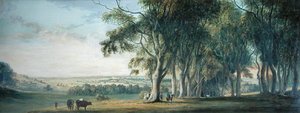 Uitzicht op Windsor, vanaf Snow Hill in het Grote Park door Paul Sandby
