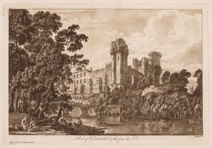 Uitzichten van Warwick Castle: Deel van Warwick Castle vanaf het Zuidoosten