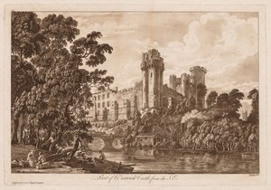 Uitzichten van Warwick Castle: Deel van Warwick Castle vanuit het zuidoosten, 1776