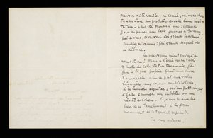 Handgeschreven brief aan Claude Monet, 21 juli 1920 door Paul Signac